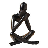 Estatuilla De Arte De Decoración Moderna 8cmx6cmx12cm Negro