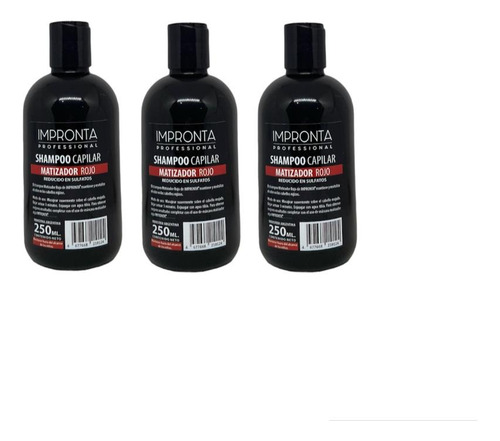 Shampoo Matizador Rojo Impronta 3 Unds - 250ml