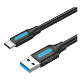 Cabo Usb C 3.0 Rapido Carregamento Celular 25cm Vention