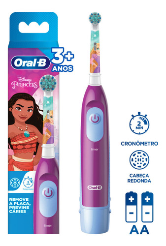 Escova Dental Elétrica Infantil Princesas 3+ Anos - Oral-b