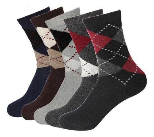 Pack 12 Pares Calcetines Con Rombos Para Hombre Con Bamboo