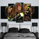 Set 5 Cuadros Canvas Metroid Samus Diseño Unico Hogar Gamer