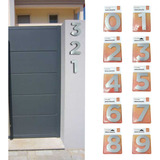 Número Casa Residencial Alumínio Escovado Adesivo 12,5 Cm