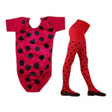  Disfraz De Catarina Niña= Leotardo Y Mallas Gruesas, Lady Bug, Unisex 