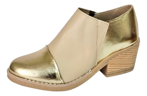 Bota Botineta Zapato De Mujer Eco Cuero Tamagiu