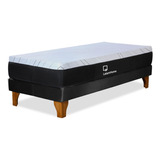 Cama Zen Top Foam Visco Tela Negro 1 1/2pza