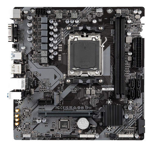 Placa-mãe Gigabyte A620m S2h Am5 Ryzen 7000 Ddr5 P Cor Preta