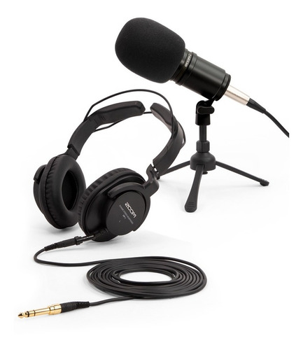 Kit Zoom Zdm-1pmp Podcast Microfono + Auricular + Accesorios