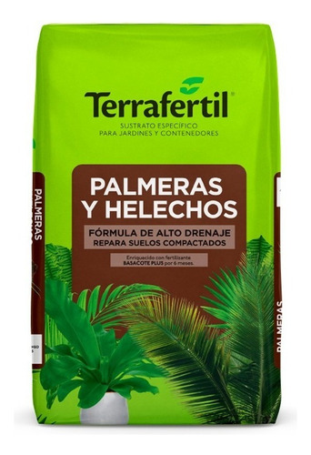 Sustrato Palmeras Y Helechos Terrafertil 20 Litros