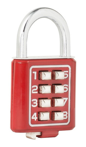 Candado Combinación Rojo 40mm Seguridad Nivel 3 Lock