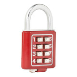 Candado Combinación Rojo 40mm Seguridad Nivel 3 Lock