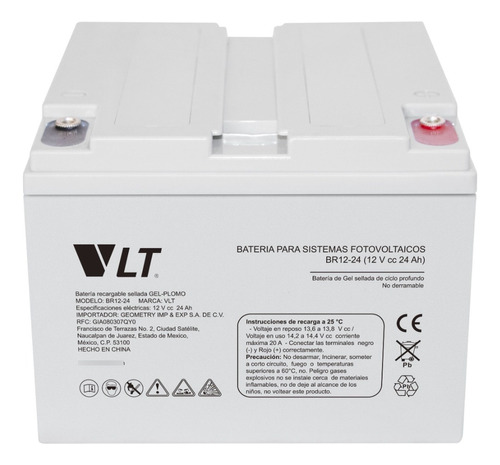 Batería Vlt Ciclo Profundo Gel 12v 24ah