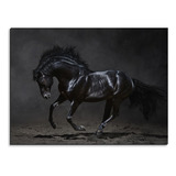 Cuadro Decorativo En Mdf De 50 * 35 Cm Caballo Negro 1