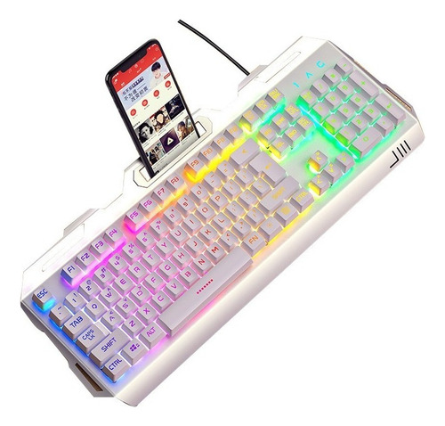 Teclado Mecánico Gamer Para Pc Con Luz Rgb Caja Soporte -v2