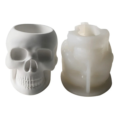 Z Maceta Epoxídica Con Forma De Calavera Silicona Yeso Y Y | Meses sin interés