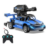 Auto A Radio Control Lanza Agua 1:20 Usb 19cm 6669