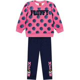 Blusa Moletom Feminino Calça Legging Infantil Conjunto Kyly