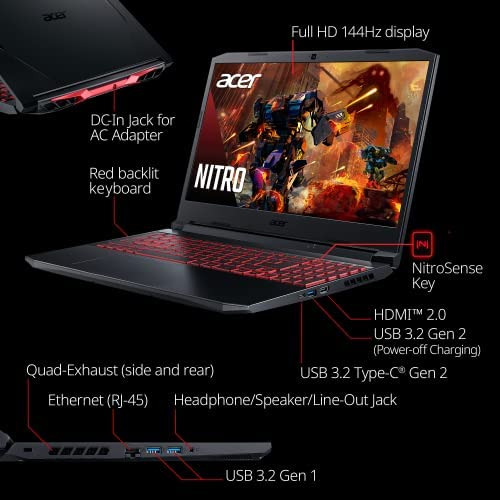 Laptop Gaming Acer Nitro 5 Corei7 8gb Ram 512gb Ssd