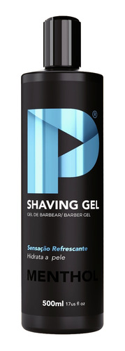 Shaving Gel De Barbear Play Barber 500g Amolece Pelo Menthol