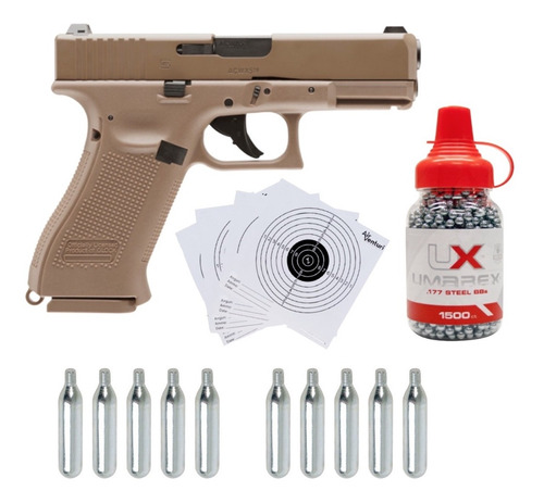 Airsoft Glock 19x 10co2 .177 Gen5 Blowback Xchws P