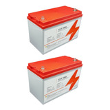 2pak Batería Solar Lifepo-4 100ah 12-v Litio Profundo Lfp