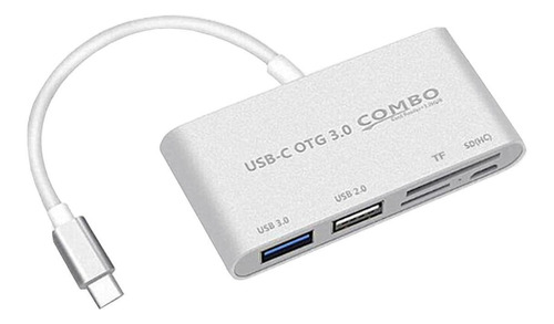 Hub Usb-c 3.0 2.0 Multi Lector 5 En 1 Otg Tf Sd