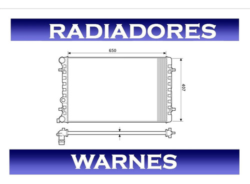 Radiador Volkswagen Bora 2.0 1999 2000 2001 2002 2003 2004 Foto 5