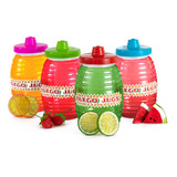 Fuego Jugs - 4 Recipientes Para Bebidas De Agua Con Tapa, P.