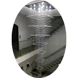 Lustre De Cristais Grande Com Base 1x1m De 2 A 4m