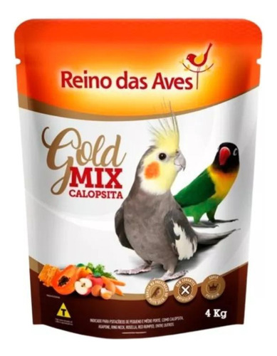 Mistura Para Calopsita Reino Das Aves Gold Mix 4kg