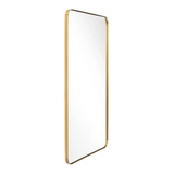 Espelho Retangular Moldura Metal 1,50x50 Luxo