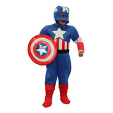 Disfraz Traje Estilo Capitan America Avengers Niños De Lujo