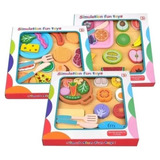 Juego Corte De Frutas Vegetales Y Carnes Para Niños Madera 