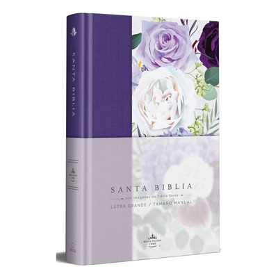 Biblia Reina Valera 1960 Tapa Dura, Tela Morada Con Flores | Meses sin interés