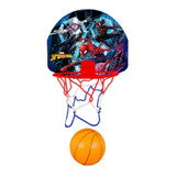 Brinquedo Kit Basquete Bola Com Cesta Homem-aranha Etitoys