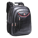 Mochila Masculino Couro Sintético Executiva Para Notebook D Cor Preto