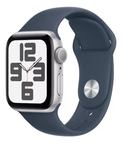 Apple Watch Se Gps (2 Gen)caixa Prateada Pulseira Azul+nf