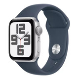 Apple Watch Se Gps (2 Gen)44mm Cx Prateada Pulseira Azul S/m
