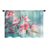 Cortinas De Cocina De Acuarela Floral, Flores Frescas, Marip