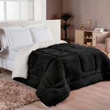 Cobertor Queen Manta Sherpa Dupla Face Quente Para Frio