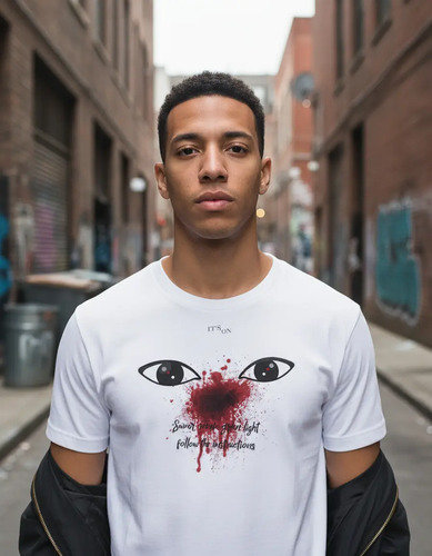 Playera Juego Del Calamar Ojos Con Boca Sangrienta Muñeca