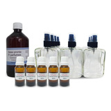 Kit 30% Com Vidros De 100ml + 5 Essências 30ml + Base 500ml