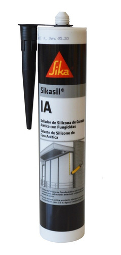 Silicona Sikasil Ia Negra X 280ml Para Fachadas 8x Unidades