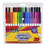 30 Marcadores Lavables Super Tip Cra Z Art 30 Colores