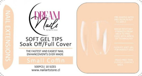 Tips Soft Gel - Small Coffin - Dream Nails (500pcs)