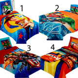 Pack 6 Cobertores Con Borrega Disney Individual