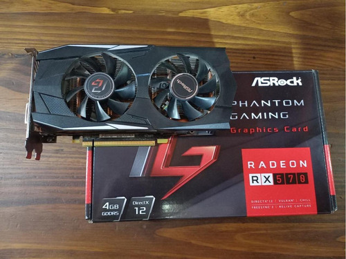 Placa De Video Asrock Rx 570 4gb Phantom Gaming