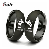 Anillo Pareja Acero Titanio Mickey - Minnie  Sortija Regalo