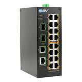 Bv -tech Industrial Din Rail Poe Ethernet Switch - 16 Puerto