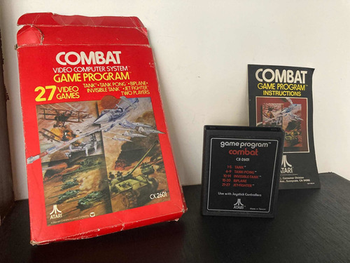 Atari 2600 Cartucho De Combat Con Caja Vintage